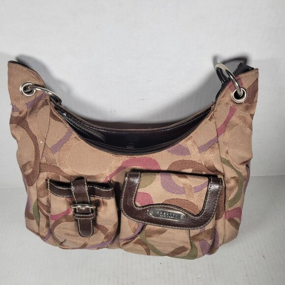 Rosetti Classic Everyday Workwear Braided Strap Multi-Color Fabric Hobo Bag - Picture 1 of 12